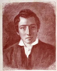 Portret van Heinrich Heine, Duitse schrijver - gravure