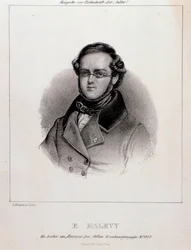 Portret van Jacques Fromental Halevy (gravure)