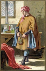 Portret van Jehan Gobelin, droogkuiser van de 15e eeuw