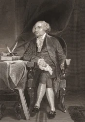 Portret van John Adams (1735-1826), Amerikaanse staatsman en tweede president van de Verenigde Staten. Gravure 19e eeuw.