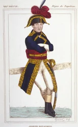 Portret van Joseph Bonaparte (1768 - 1844), broer van Napoleon I. Gravure uit 1830