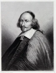 Portret van Jules Mazarin (Giulio Raimondo Mazzarino of Mazarino) (1602-1661), Franse kardinaal en politicus - in 