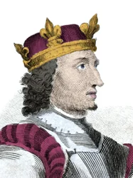 Portret van koning Etienne, laatste Normandische koning van Engeland