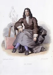 Portret van Le Puget (Pierre Puget) Franse beeldhouwer, schilder en architect (1620-1694) - in 