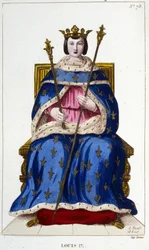 Portret van Lodewijk IX of Sint Lodewijk (1214 - 1270)