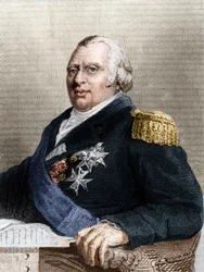Portret van Lodewijk XVIII (1755 - 1824), Koning van Frankrijk
