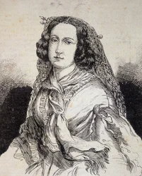 Portret van Madame Marceline Desbordes-Valmore (1786 - 1859), Franse schrijfster - in 