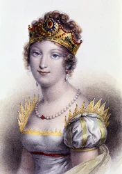 Portret van Marie Louise, hertogin van Parma, keizerin-gemalin van de Fransen (gravure)