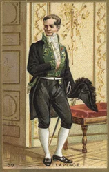 Portret van Markies Pierre Simon de Laplace (1749-1827), Franse astronoom, wiskundige en natuurkundige. Chromolithografie van de 19e eeuw.
