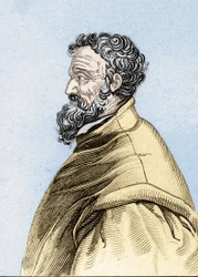 Portret van Michelangelo Buonarroti, genaamd Michelangelo