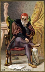 Portret van Michelangelo Buonarroti genaamd Michelangelo