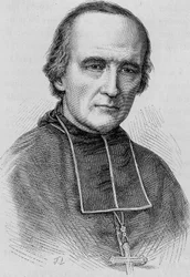 Portret van Monseigneur Darboy (1813 - 1871), Aartsbisschop van Parijs. Gravure uit het einde van de 19e eeuw in 