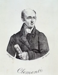 Portret van Muzio Clementi (gravure)