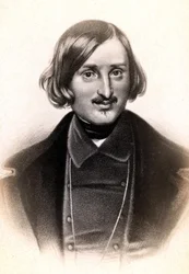 Portret van Nicolai Vasilyevich, in het Frans Nicolas Gogol (1809 - 1852), Russische schrijver. Gravure 19e eeuw