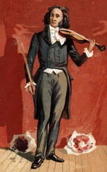 Portret van Nicolo Paganini (1782 - 1840) Italiaanse violist