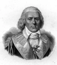 Portret van Paul de Barras (1755-1829), Franse politicus, gravure uit de 19e eeuw