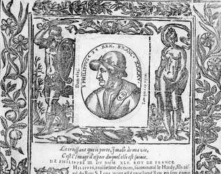 Portret van Filips III de Stoute, koning van Frankrijk van 1270 tot 1285