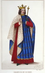 Portret van Filips III de Stoute. gravure uit 1830