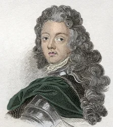 Portret van prins Eugenius van Savoye-Carignan (Savoie Carignan, graaf van Soissons (1663-1736), Franse militair. Gravure uit de 19e eeuw