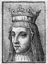 Portret van Radegonde, koningin van Frankrijk, vrouw van Clotaire