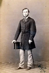 Portret van Ricciotti Garibaldi (1847-1924), zoon van de Italiaanse patriot Giuseppe Garibaldi en zijn eerste vrouw Anita