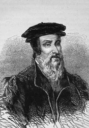 Portret van Robert Estienne (1503 - 1559), Franse drukker.