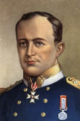 Portret van Robert Falcon Scott, kapitein bij de marine en Brits ontdekkingsreiziger op Antarctica - 20e eeuw (chromo)