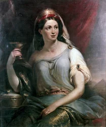 Portret van Rosa Vercellana Guerrieri (olieverf op doek)
