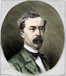 Portret van Sir Richard Wallace (1818-1890), Engelse filantroop en kunstverzamelaar. Gravure uit 1872.