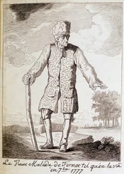 Portret van Voltaire (1694-1778), Franse schrijver en filosoof, op oudere leeftijd