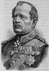 Portret van Werder. 19e-eeuwse gravure