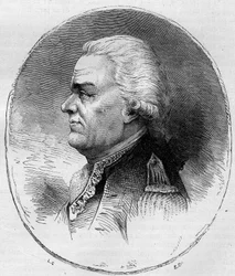 Portret van de Graaf van Grasse (François Joseph Paul, Markies de Grasse Tilly) (1722-1788), Franse admiraal die deelnam aan de Amerikaanse Onafhankelijkheidsoorlog (1775-1783). Gravure uit 1881