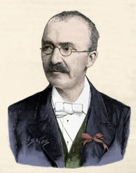 Portret van de Duitse archeoloog Heinrich (Henri) Schliemann (1822-1890)