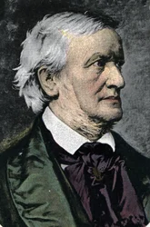 Portret van de Duitse componist Richard Wagner (1813-1883) Vroeg 20e eeuw chromolithografie