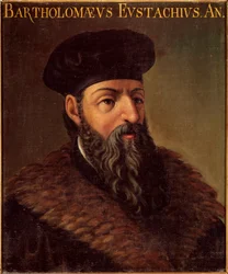 Portret van de Italiaanse anatoom en arts Bartolomeo Eustachi