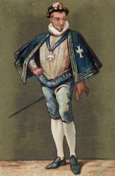 Portret van de koning van Frankrijk Hendrik III (1551 - 1589).