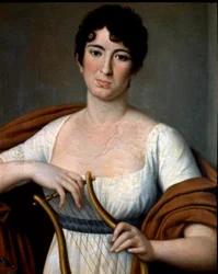 Portret van de Spaanse zangeres Isabelle Colbran (1785-1845) Anoniem schilderij uit de 19e eeuw. Bologna, Civico Museo Biblioteca Musicale