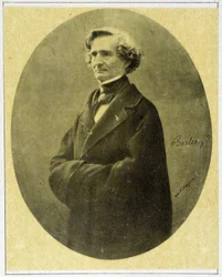 Portret van de componist Hector Berlioz in 1858