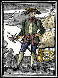 Portret van de piraat Edward England (? -1720).