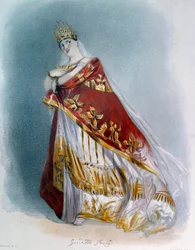 Portret van de sopraanzangeres Giuditta Pasta in operakostuum