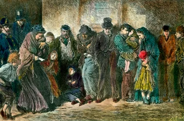 Armoede in Londen bij de deur van een schuilplaats