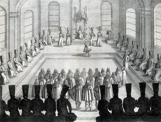 Ontvangst van de Ambassadeurs van Holstein (Staat van Duitsland) in Moskou in 1632