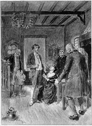 Voorstelling in het Odeon-theater van het melodrama in drie bedrijven en vijf schilderijen 