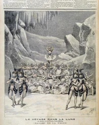 Voorstelling in het Theater van de Porte Saint Martin van de 
