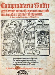 Voorstelling van Pythagoras, uit Compendiara musica (1516)