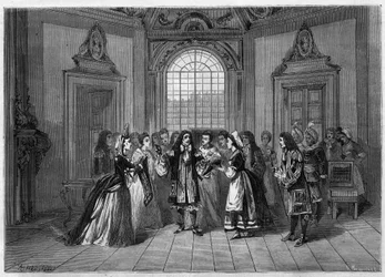 Voorstelling van een komische opera: Lodewijk XIV in 