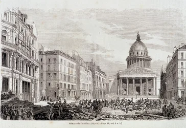 Revolutie van 1848: Aanval op het Pantheon op 24 juni 1848 - in 