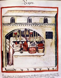 Rijstverkoper - in Tacuinum Sanitatis