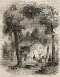 Rousseau in Motiers (Kanton Neuchatel) - Illustratie voor de 