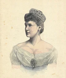 Grootvorstin Maria Pavlovna van Rusland (1892) (gravure)